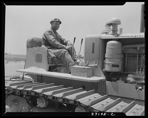 Untitled photo, possibly related to: Bridgeton, New Jersey. Seabrook Farm. Tractor