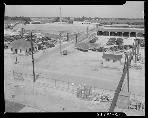 Bridgeton, New Jersey. Seabrook Farm which extends as far as the eye can see. View from the roof of the packing house