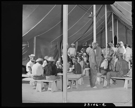 Bridgeton, New Jersey. FSA (Farm Security Administration) agricultural workers' camp. Recreation tent