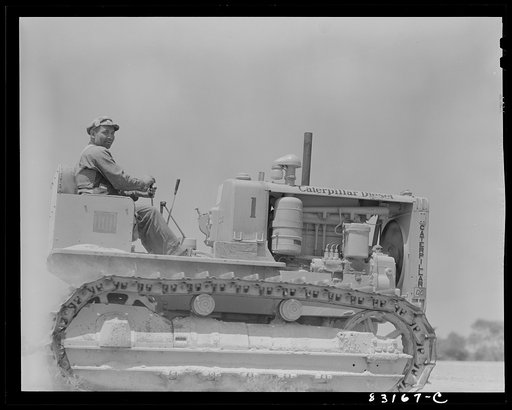 Untitled photo, possibly related to: Bridgeton, New Jersey. Seabrook Farm. Tractor