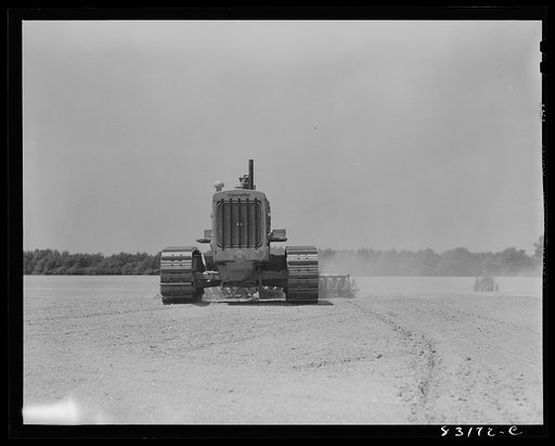 Untitled photo, possibly related to: Bridgeton, New Jersey. Seabrook Farm. Cultivating a field