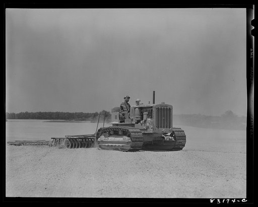 Untitled photo, possibly related to: Bridgeton, New Jersey. Seabrook Farm. Tractor