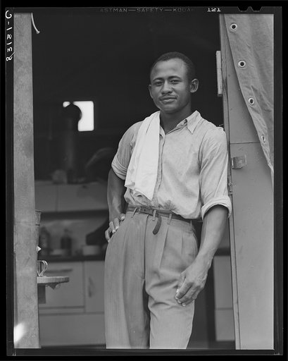 Bridgeton, New Jersey. FSA (Farm Security Administration) agricultural workers' camp. Henry Dean, who serves on the council as well as running the camp cafeteria