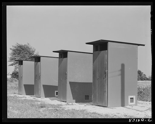 Bridgeton, New Jersey. FSA (Farm Security Administration) agricultural workers' camp. Pre-fabricated houses, made from materials not affected by wartime shortages, at the camp
