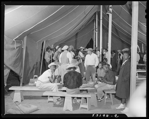 Untitled photo, possibly related to: Bridgeton, New Jersey. FSA (Farm Security Administration) agricultural workers' camp. Migrants arriving from Florida