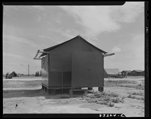 Untitled photo, possibly related to: Bridgeton, New Jersey. FSA (Farm Security Administration) agricultural workers' camp. Shower house for women