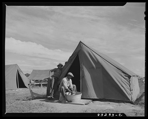 Bridgeton, New Jersey. FSA (Farm Security Administration) agricultural workers' camp. Washing clothes
