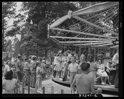 Untitled photo, possibly related to: Bridgeton, New Jersey. Waiting for the merry-go-round to start. Fourth of July picnic