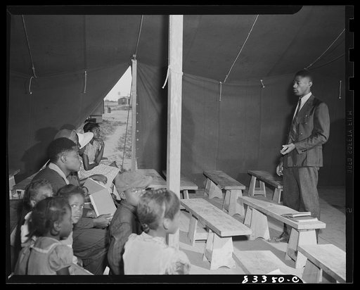 Bridgeton, New Jersey. FSA (Farm Security Administration) agricultural workers' camp. Religious service