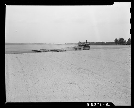 Untitled photo, possibly related to: Bridgeton, New Jersey. Seabrook Farm. Cultivating a field