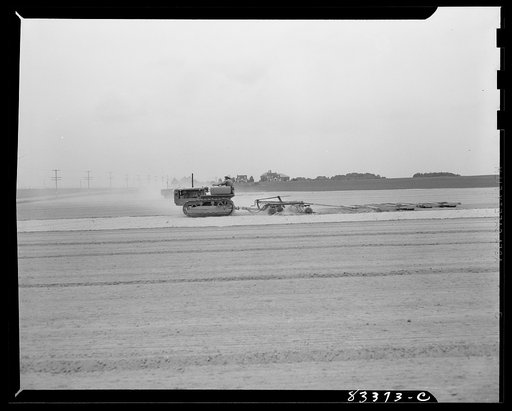 Untitled photo, possibly related to: Bridgeton, New Jersey. Seabrook Farm. Cultivating a field