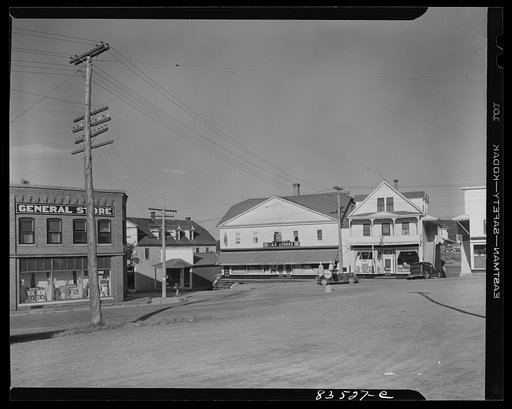 Untitled photo, possibly related to: Fort Kent, Maine. Store of Alfred Soucy