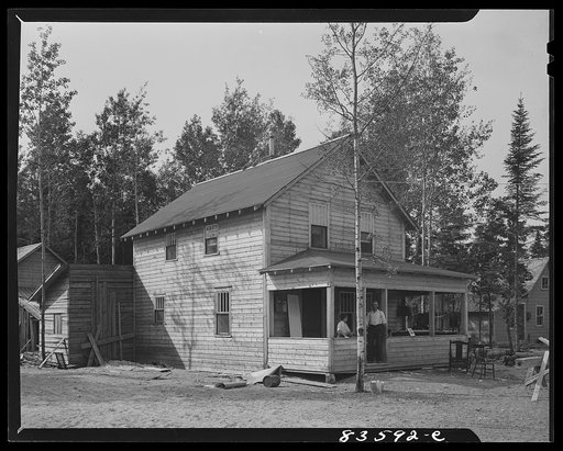 Aroostook County, Maine. Present home of Belonie Dufour after moving from his farm which was lost when the price of potatoes went down