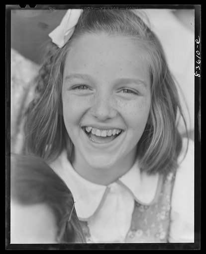 Lille, Maine. Acadian child attending Catholic school