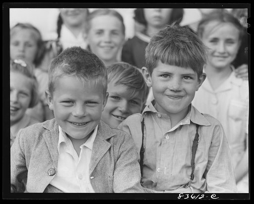 Lille, Maine. Acadian children attending Catholic school