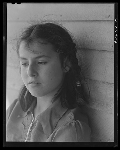 Fort Kent, Maine (vicinity). Daughter of Leonard Gagnon, Acadia FSA (Farm Security Administration) client