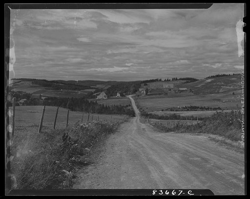 Fort Kent, Maine. (vicinity). Looking down upon the farmstead of Albert [i.e. Leonard] Gagnon, a FSA (Farm Security Administration) client