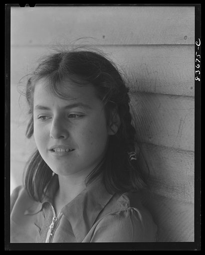 Fort Kent, Maine (vicinity). Daughter of Leonard Gagnon, Acadia FSA (Farm Security Administration) client