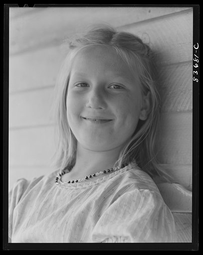 Fort Kent, Maine. (vicinity). Daughter of Albert [i.e. Leonard] Gagnon, Acadian farmer