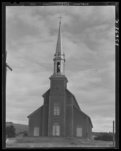 Fort Kent, Maine (vicinity). Church in the parish where Albert [i.e. Leonard] Gagnon has his FSA (Farm Security Administration) financed farm