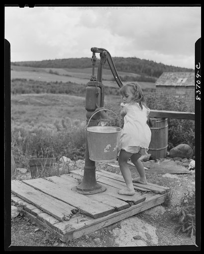 Aroostook County, Maine. Everyone works on the Acadian farms
