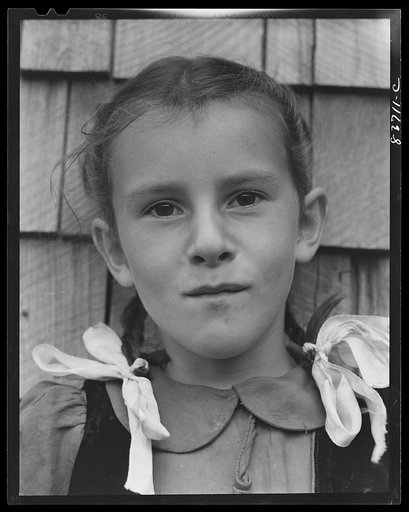 Fort Kent, Maine (vicinity). Daughter of Edward [i.e. Oneil] Daigle, FSA (Farm Security Administration) client