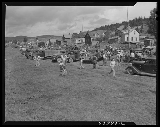 Fort Kent, Maine (vicinity). Scrap metal salvage drive at 8:30 a.m.