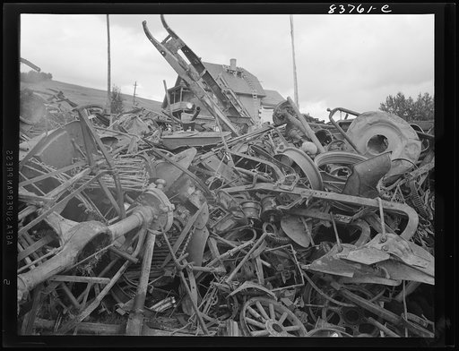 Fort Kent, Maine (vicinity). Salvage drive for scrap metal at 4:30 p.m.