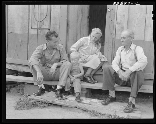 Untitled photo, possibly related to: Richwood, West Virginia. (vicinity) Bryant Friend and his family in their home
