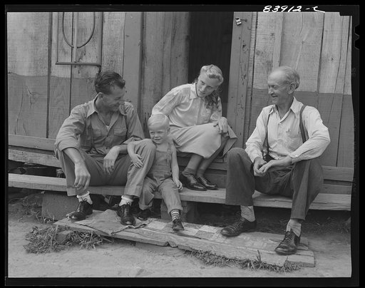 Richwood, West Virginia. (vicinity) The Friend family on the stoop of their home