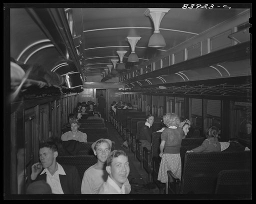 Untitled photo, possibly related to: Farm workers from West Virginia en route to upper New York state to work in the harvest