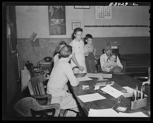 Untitled photo, possibly related to: Farm workers from West Virginia en route to upper New York state to work in the harvest