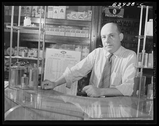 Richwood, West Virginia. Doctor Carl Kesling, druggist, says that sending our young men to other parts of the country to work will make a better attitude toward "getting ahead"