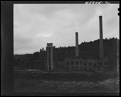Untitled photo, possibly related to: Richwood, West Virginia. Last spring this mill was producing paper. Shortage of raw materials and outdated machinery forced it to close