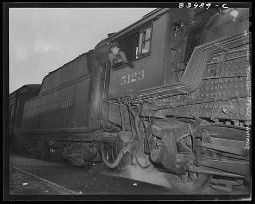 Richwood, West Virginia. An engineer on the Baltimore and Ohio railroad