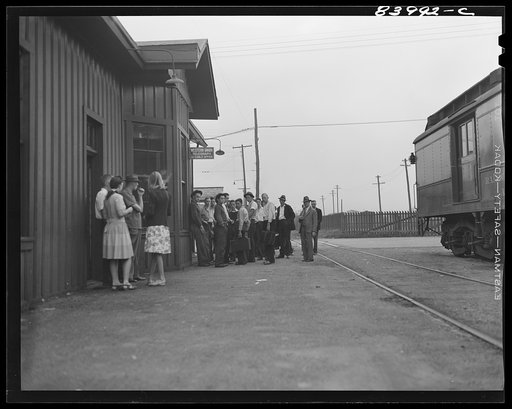 Untitled photo, possibly related to: Richwood, West Virginia. Waiting for the train