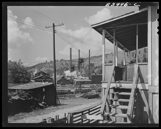 Untitled photo, possibly related to: Richwood, West Virginia. Company-owned worker's home near the Cherry boom lumber mill
