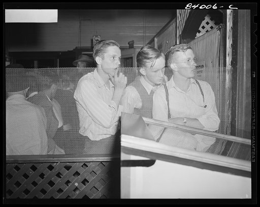 Richwood, West Virginia. The stag line at local dance hall