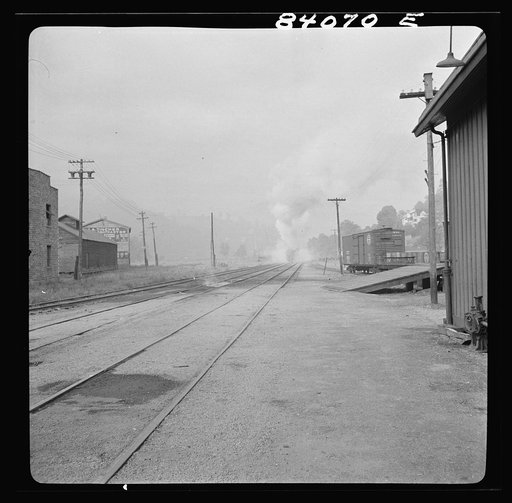 Baltimore and Ohio Railroad train leaving Richwood, West Virginia