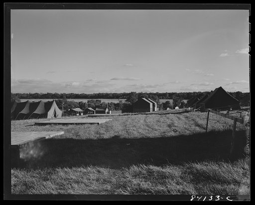 Untitled photo, possibly related to: Batavia, New York. The Elba FSA (Farm Security Administration) farm workers camp near Elba, New York