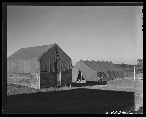 Batavia, New York. The Elba FSA (Farm Security Administration) farm workers camp near Elba, New York