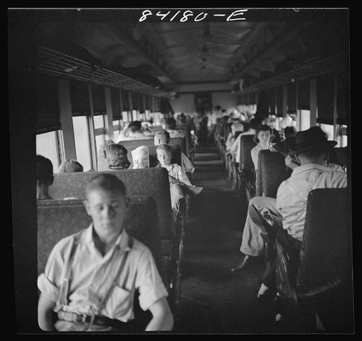 Untitled photo, possibly related to: Special train carrying agricultural workers to upper New York state to work in the harvest