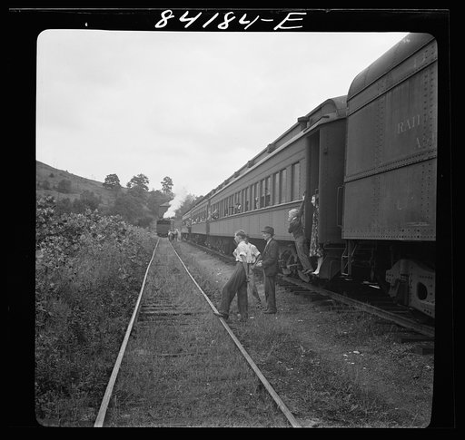 Picking up the Clay section of the special train carrying agricultural workers to upper New York state