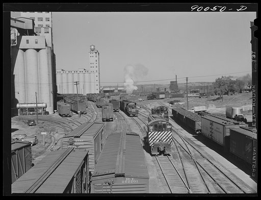 Untitled photo, possibly related to: Grain elevators and flour mill, freight yards. Cedar Rapids, Iowa