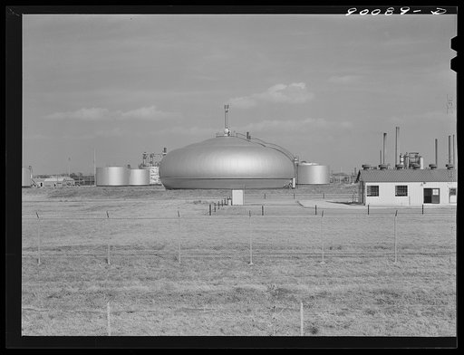 Untitled photo, possibly related to: Oil refinery. Augusta, Kansas. White Eagle Division of Mobil Gas