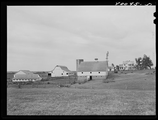Farm buildings and home, two miles south of Clearmont, Missouri, near Iowa state line