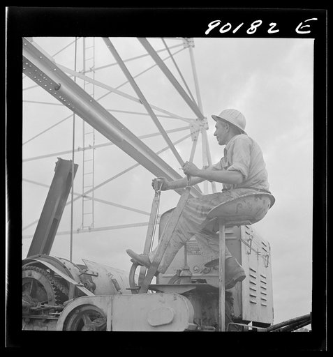Servicing an old oil well near Wichita, Kansas
