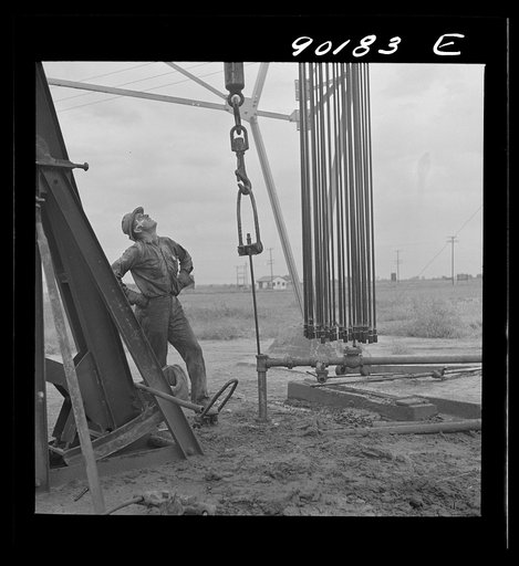 Wichita (vicinity), Kansas. Servicing an old oil well