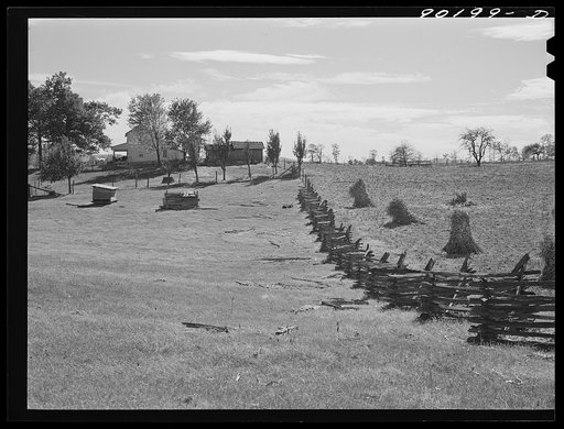 E. Wesley Altizer's farm on which FSA (Farm Security Administration) built a rural home for defense worker Hasan Charles Bellhasan. Near Radford, Virginia
