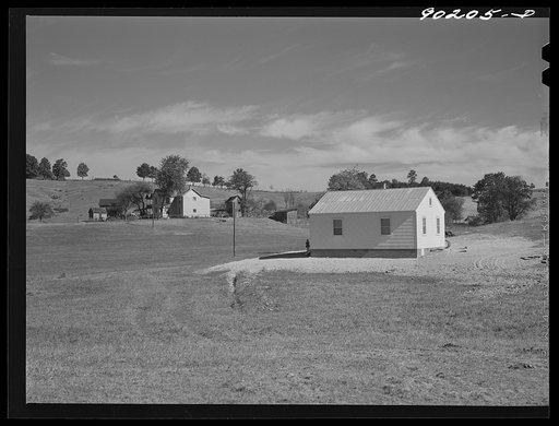 Untitled photo, possibly related to: T.H. Walter's farm near Radford, Virginia. FSA (Farm Security Administration) built rural home for Floyd W. Fleming, defense worker from Spencer, North Carolina